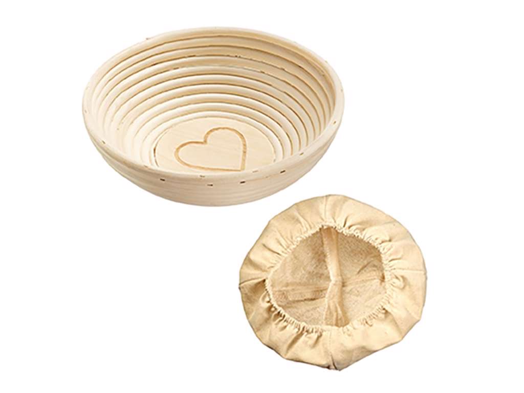 Höjdkorg rund m hjärta och tygduk