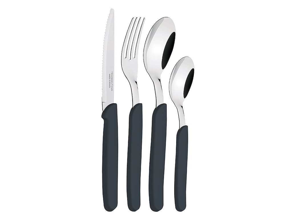 Bestickset 24 st Carmel Mörk grå