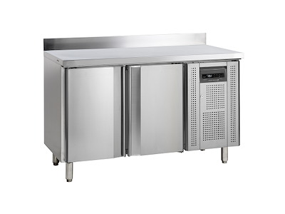 Frysdisk 2 dörrar m/bakkant