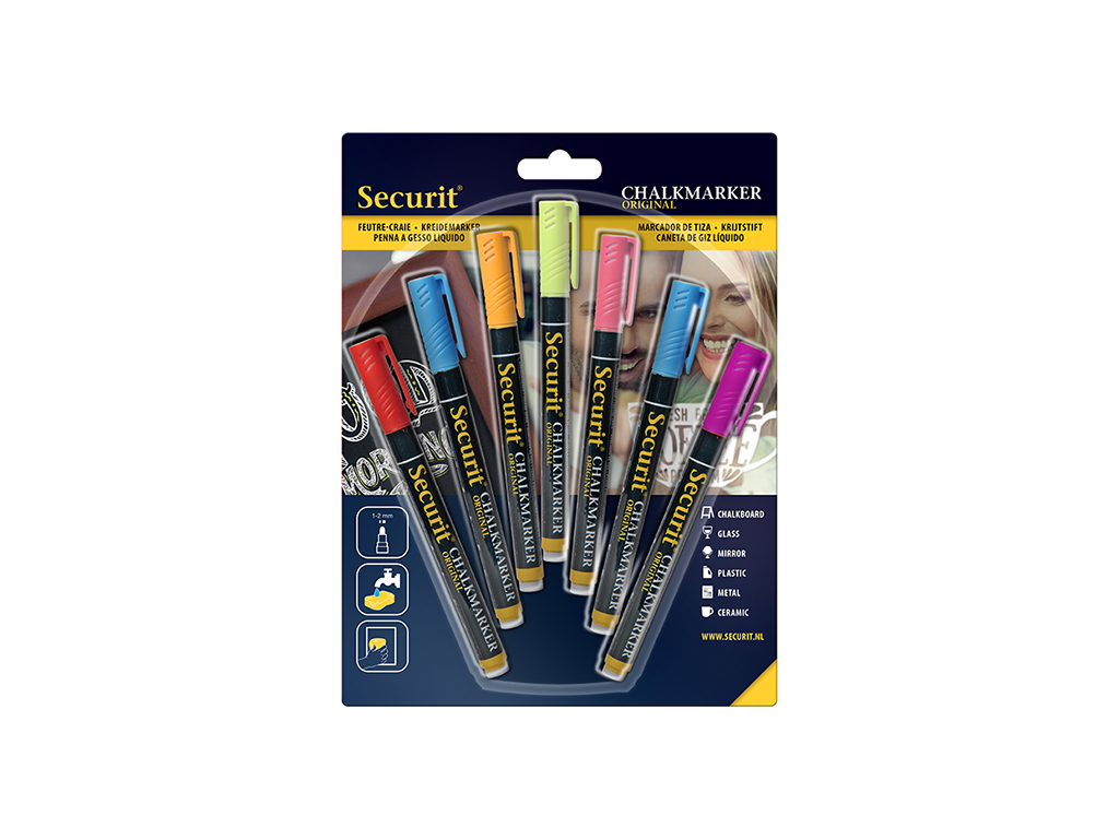 Tusch 7 st ass. färger 1-2 mm till tavla