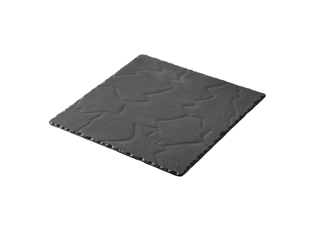 Tallrik 25x25 cm skiffer Basalt