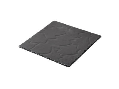 Tallrik 25x25 cm skiffer Basalt