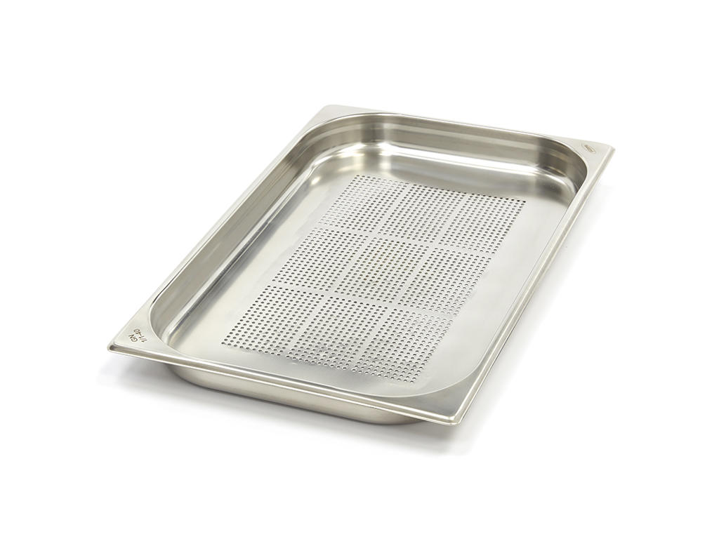 Perforerad Kantinbehållare 1 / 1GN i rostfritt stål | 40mm