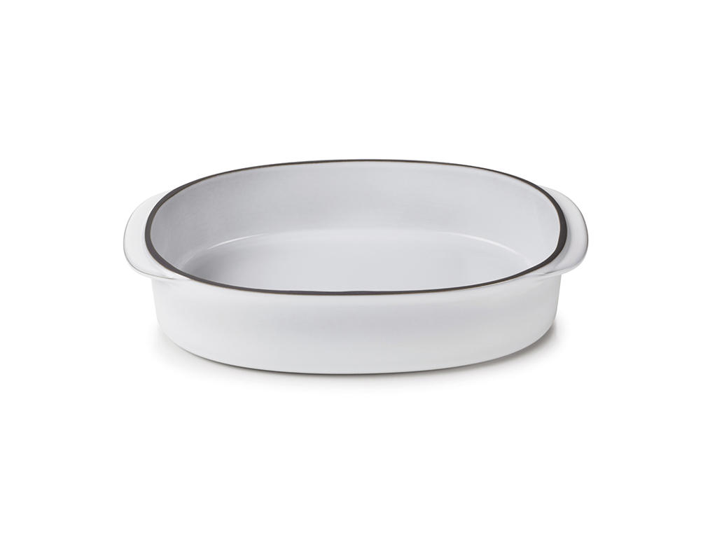 Fat Oval 26x18,5 cm Vit Caractere Culinaire
