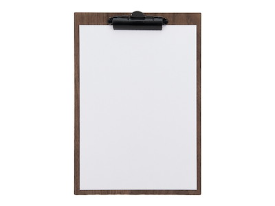 Meny kort Skylt Klämma Valnöt A4