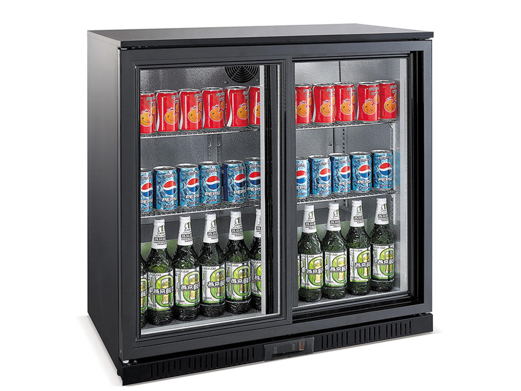 Back Bar 2 skjutdörrar svart