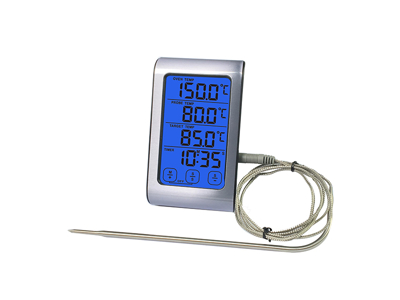 Stegetermometer -10/+300 gr m blått display