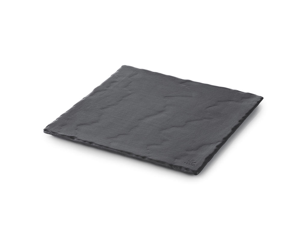 Tallerken 15x15x cm skifer Basalt