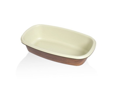 Fat Snack 16x27 cm Trälook/Vit