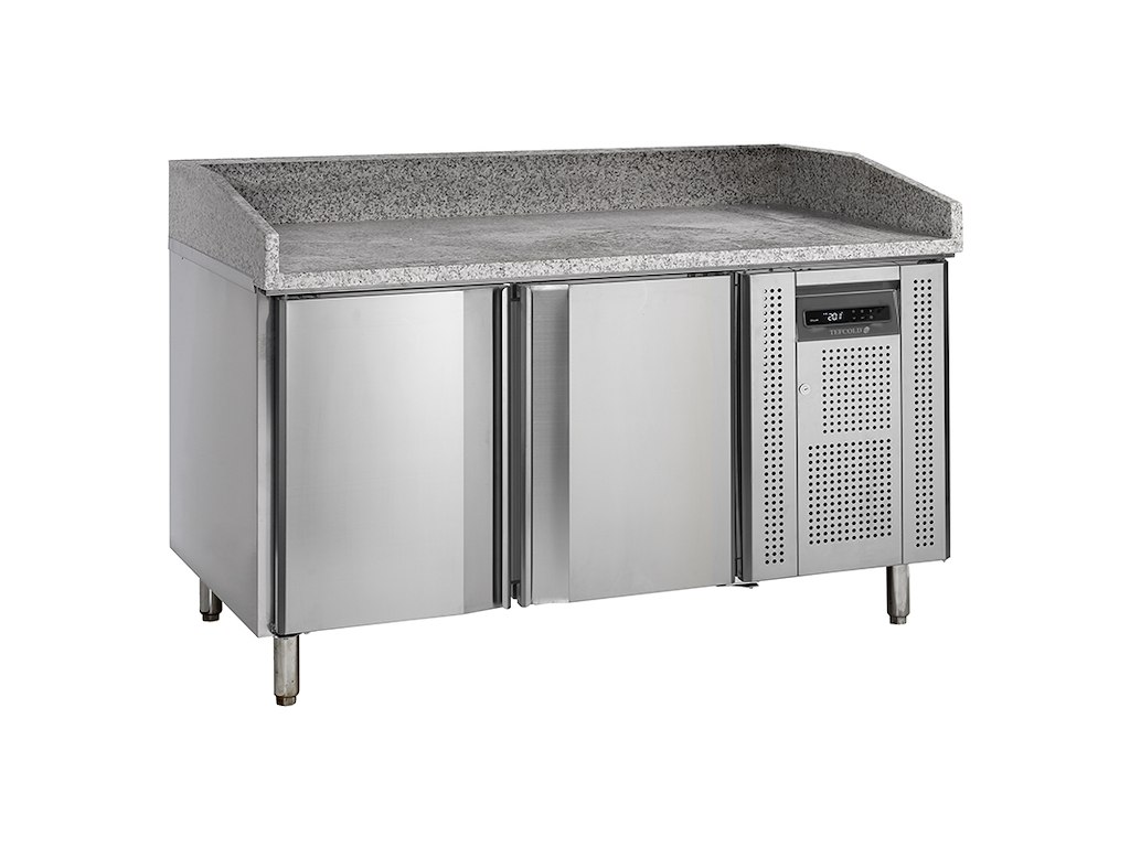 Pizzabord 2 dörrar m/bakkant 370 ltr