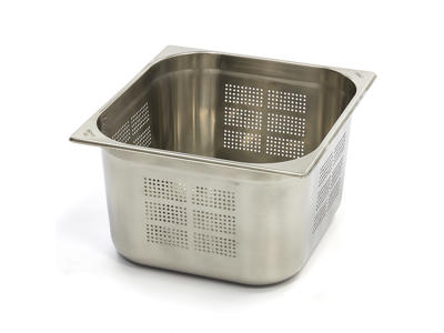 Perforerad Kantinbehållare 2 / 3GN i rostfritt stål | 200mm