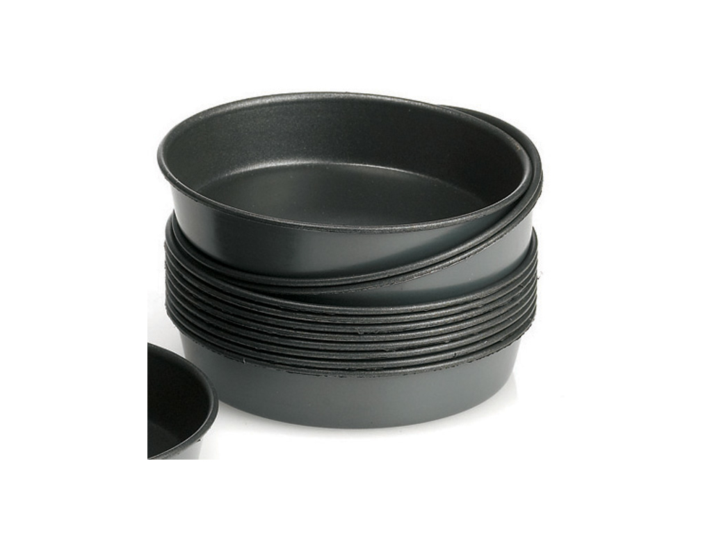 Form rund Ø 10 cm H:2 cm non-stick 12 st