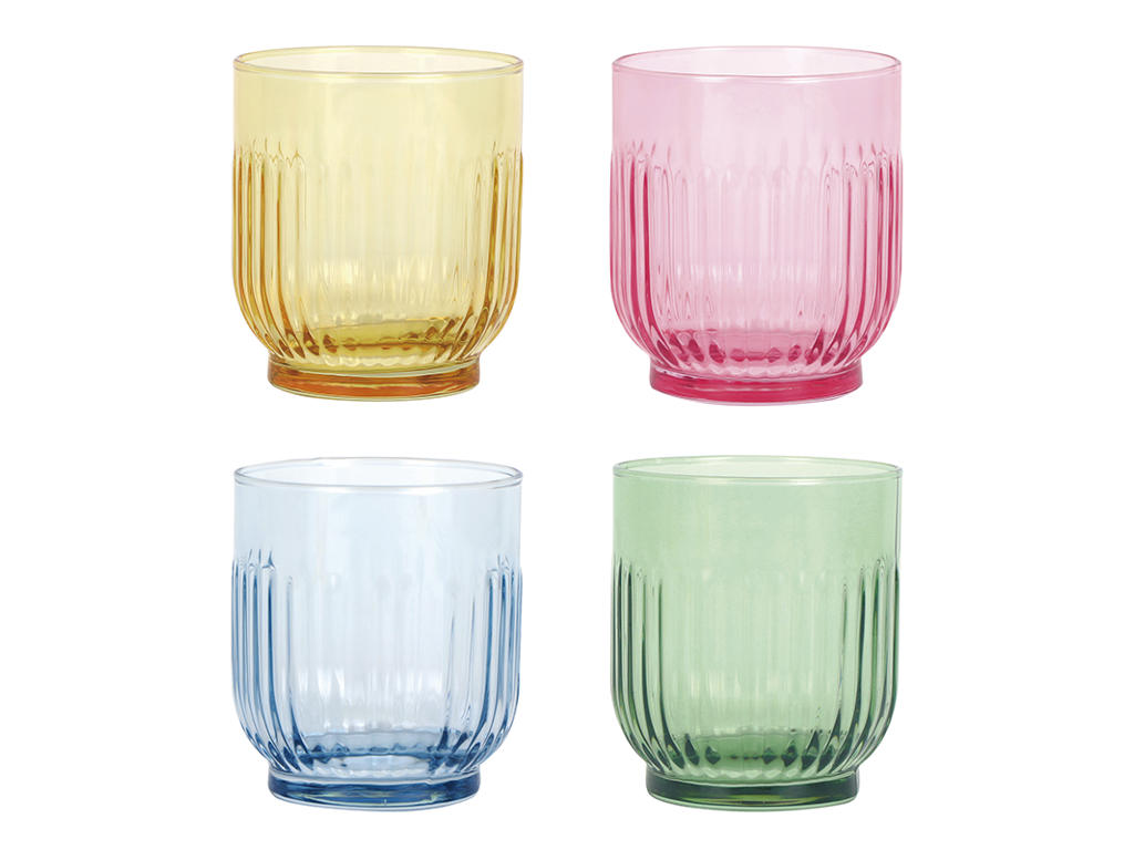 Glas Färgat 4-pack Mix 33 cl.