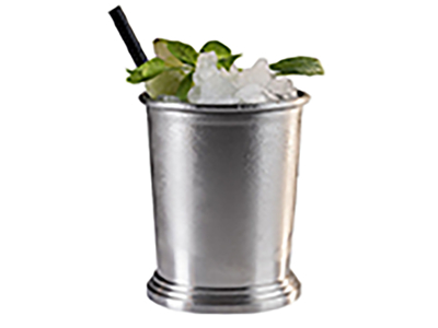 Kopp u/hank borstat stål Ø8,5 cm 35 cl