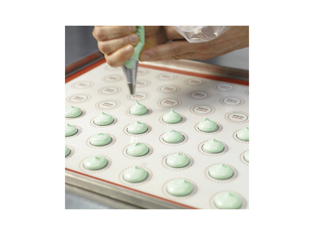 Bakmatta, 58,5x38,5 cm, med cirkelmarkeringar, tål -40 till +280 °C