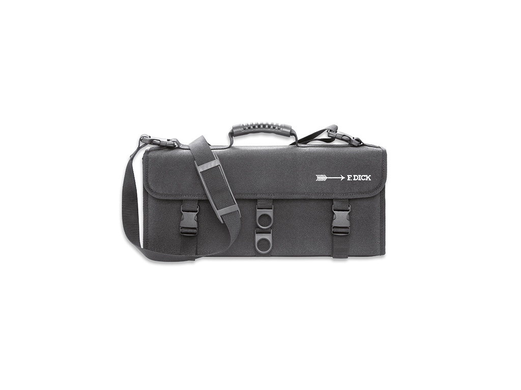 Rullmapp utan innehåll, 11 fack, F. Dick, Tyg, Hård, Svart