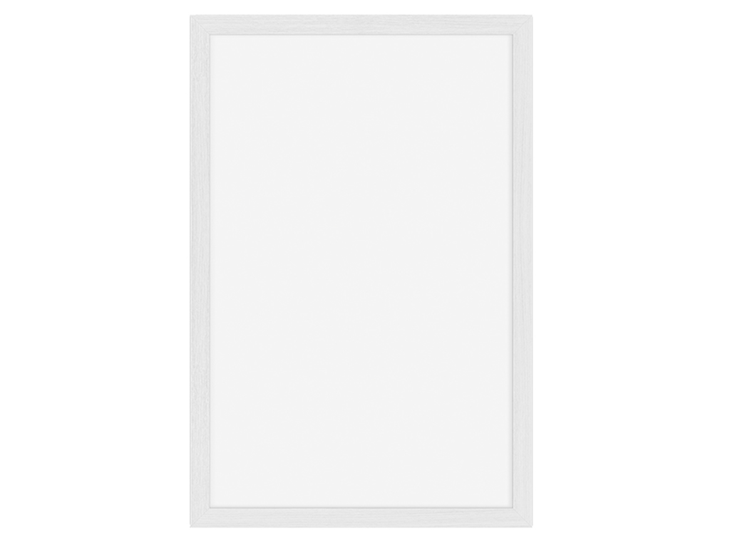Tavla 60x40x1 cm vit lackad trä ram
