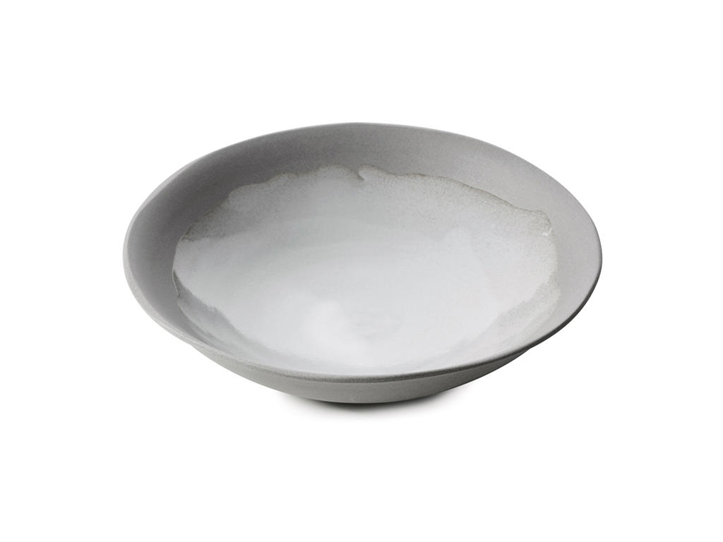 No.W Djup Tallrik Ø 24 cm Vit/Grå