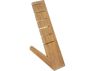 Knivblock ljust trä 6 riller