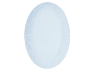 Fad Oval 36x25,5 cm Confetti Aqua