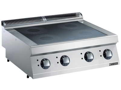 Induktionskokbord 4 zoner el 800 mm 700