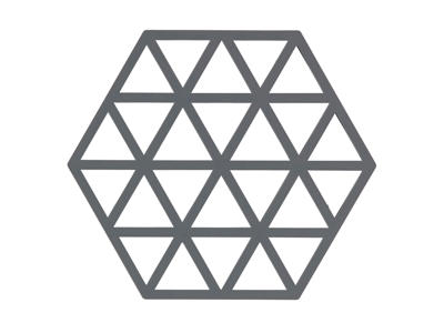 Bordstablett Zone Triangles 16x14 cm Grå