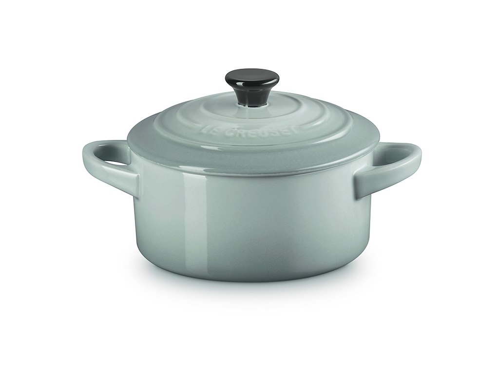 Kastrull med stengods vit Ø10cm