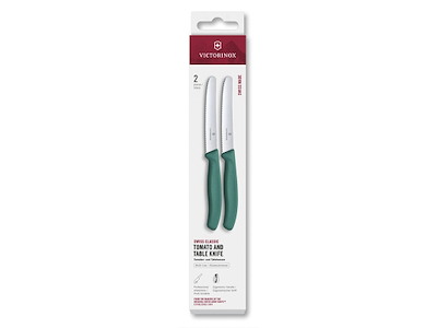 Tomatknivar, 11 cm, Victorinox, 2-pack, grön