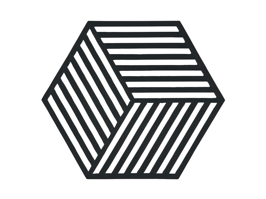 Bordstablett Zone Hexagon 16x14 cm Svart