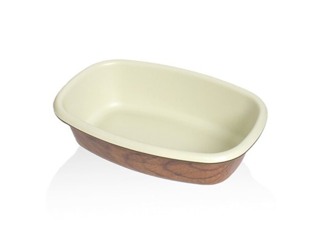 Fat Snack 16x24 cm Trälook/Vit