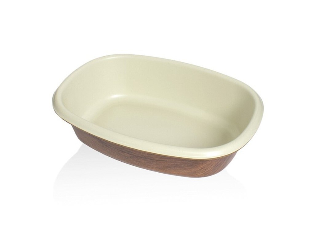 Fat Snack 21x29 cm Trälook/Vit