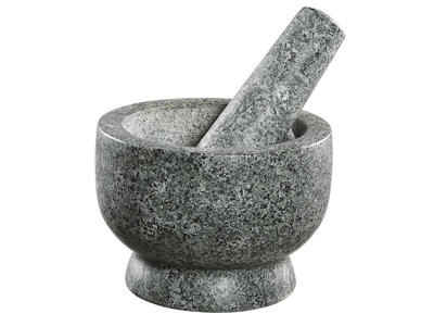 Mortel i granit m. stötare Ø13 cm