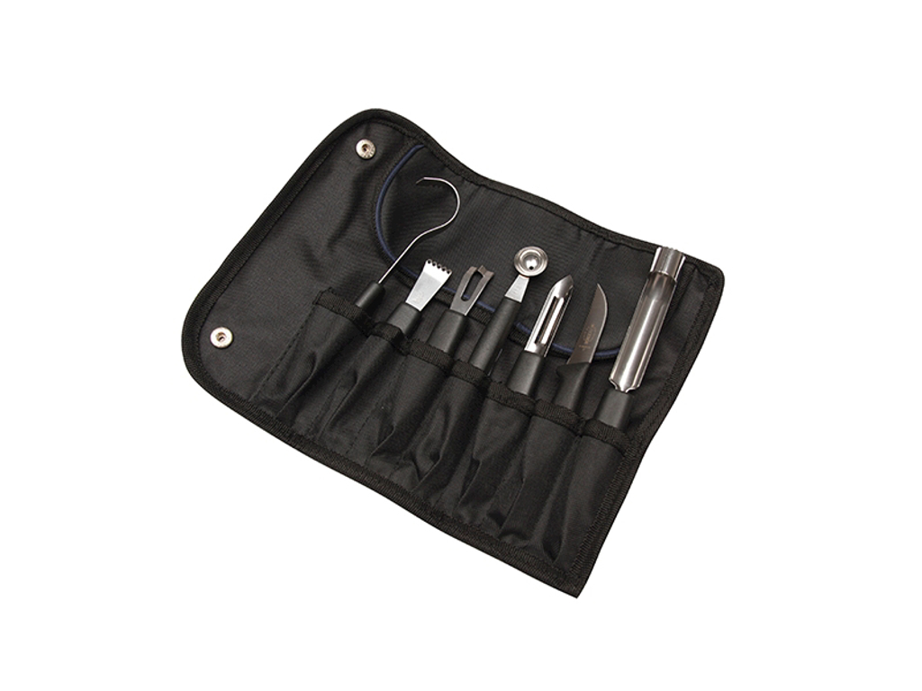 Rullmapp med innehåll, HWL, inkl. 7 dekorationjärn, Svart