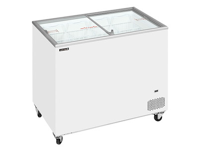 Kylfrys display 255 ltr Vit m/hjul