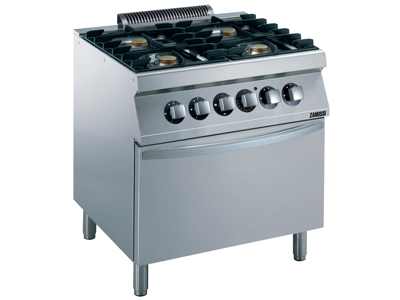 Spis 4 plattor och elugn gas 800 mm 700