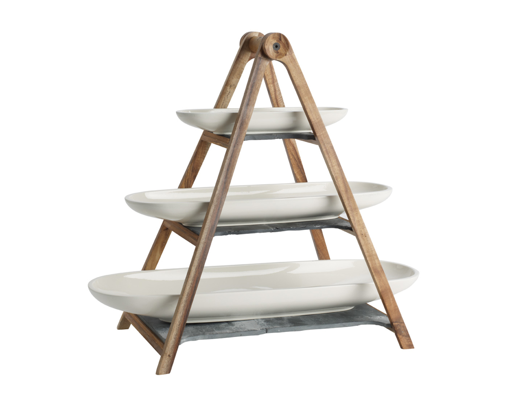 Artesano Original Träuppsats i 3 våningar Utan Fat