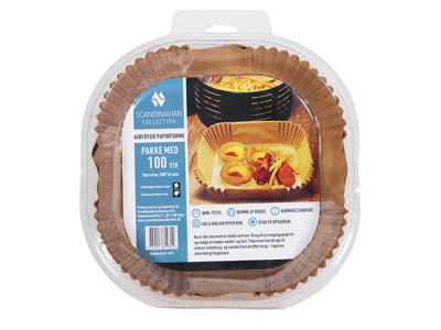 Pappersformer t. Airfryer Ø23,5 cm 100 st.