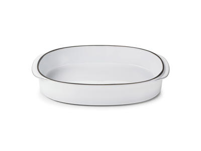Fat Oval 34x25 cm Vit Caractere Culinaire