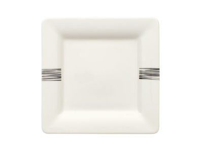 Svarta Linjer Dag Tallrik fyrkantig platt 16x16 cm