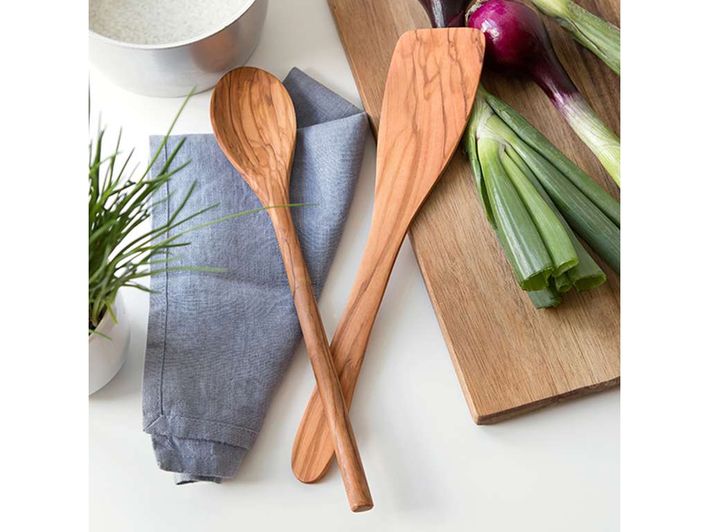 Palett och Grytsked Oliventrä