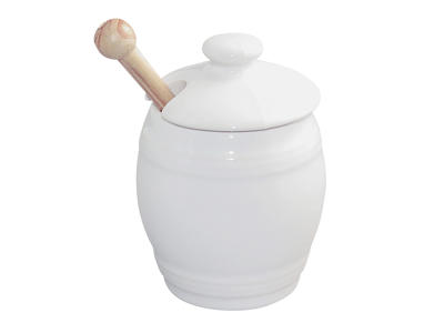 Honungskrukka 7x9 cm, Vit Essentiels