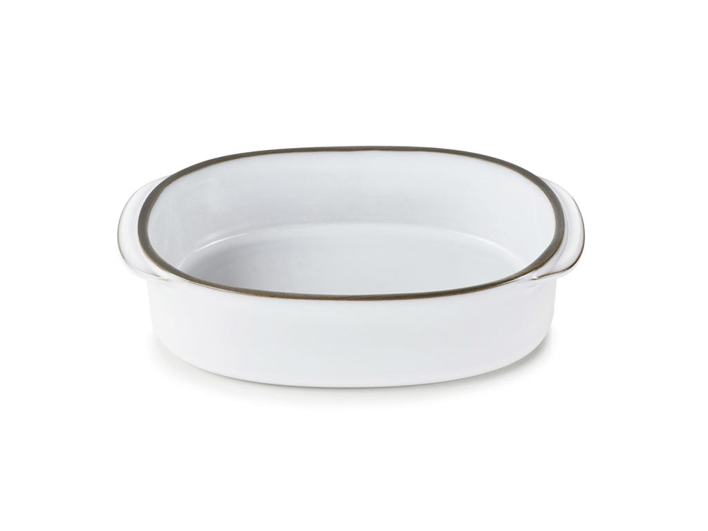 Fat Oval 16x11 cm Vit Caractere Culinaire