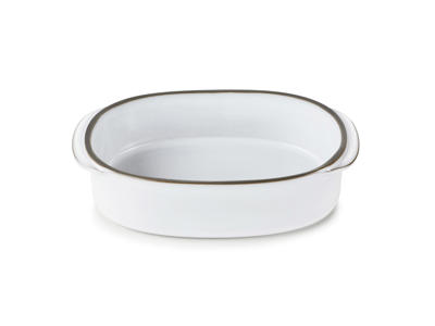Fat Oval 16x11 cm Vit Caractere Culinaire