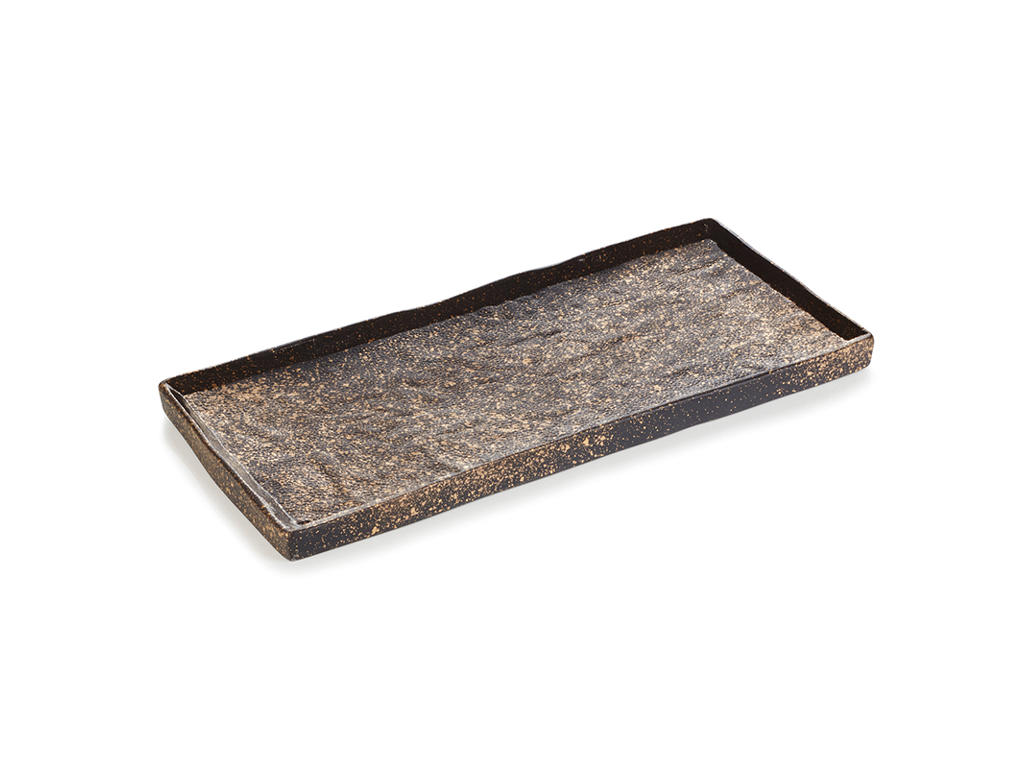 Tallrik Rektangulär 30x13,5 cm Guld Solstice