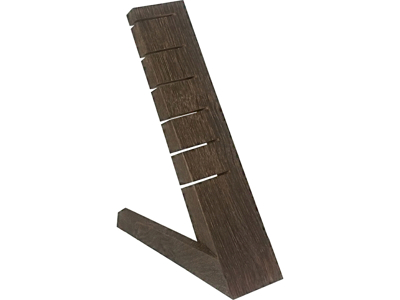 Knivblock mörkt trä med 6 riller