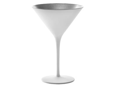 Cocktailglas med glas vit/silver str 24cl - 172x116mm