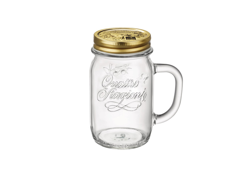 Quattro Stagioni dricksglas m. handtag u. lock