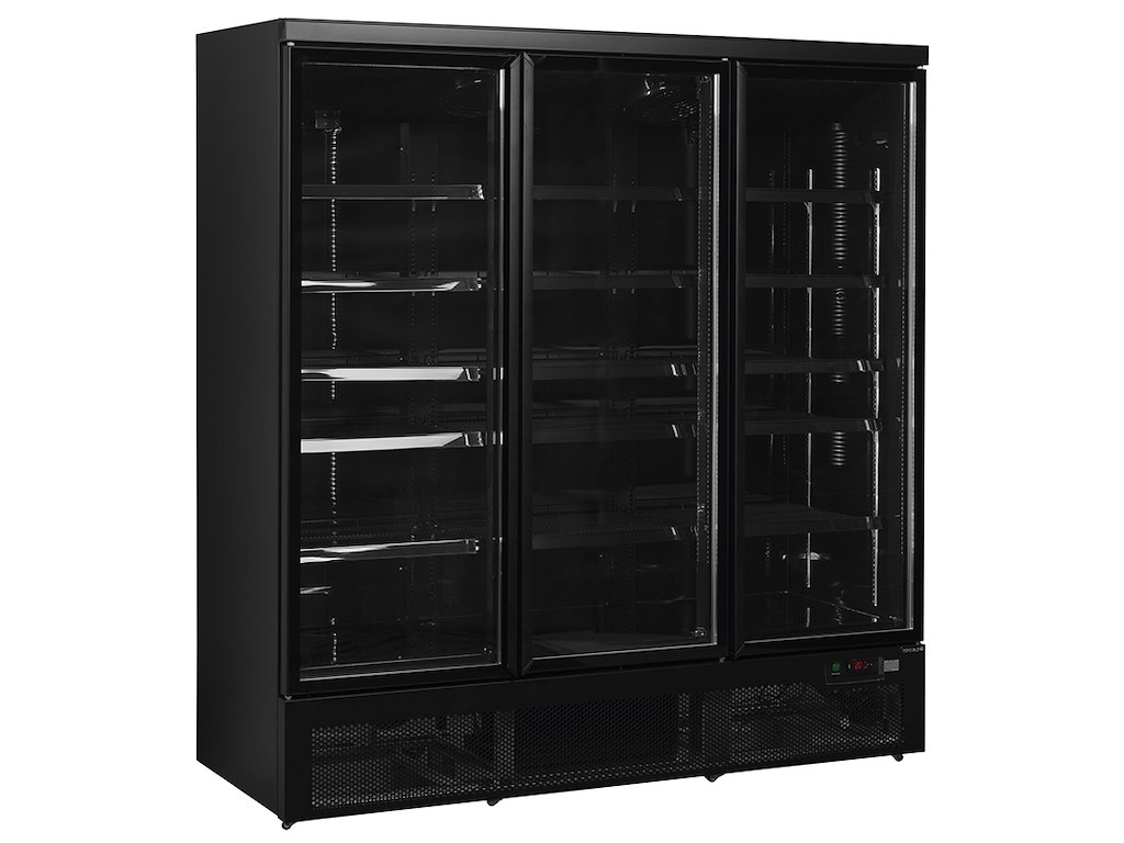 Displaykøleskab 1264 ltr 3 låger Sort