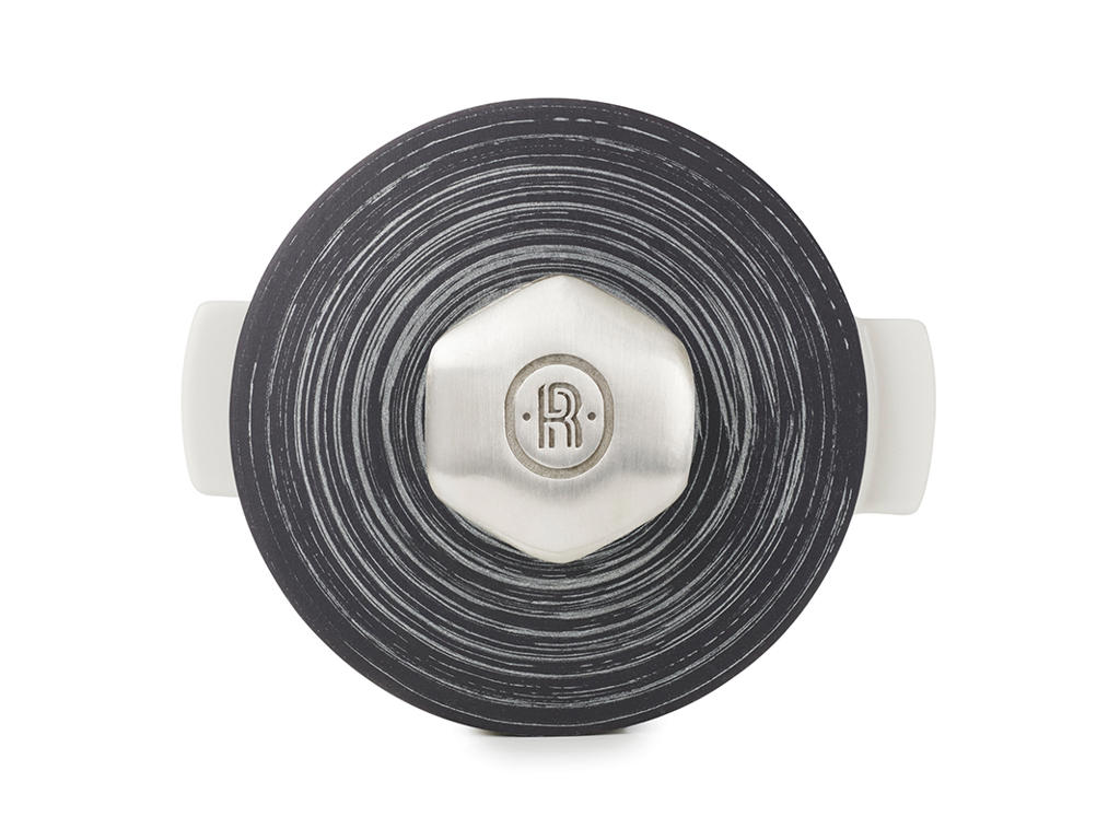 Lock till gryta Ø22 cm Oglaserad Svart/Silver Revolution 2