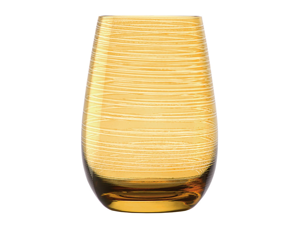Vattenglas med glas bärnsten 46,5cl 120x64mm